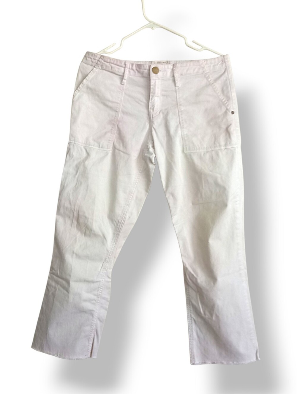 Sanctuary Light Pink Cropped Pants Fray Ankle Utility Pastel